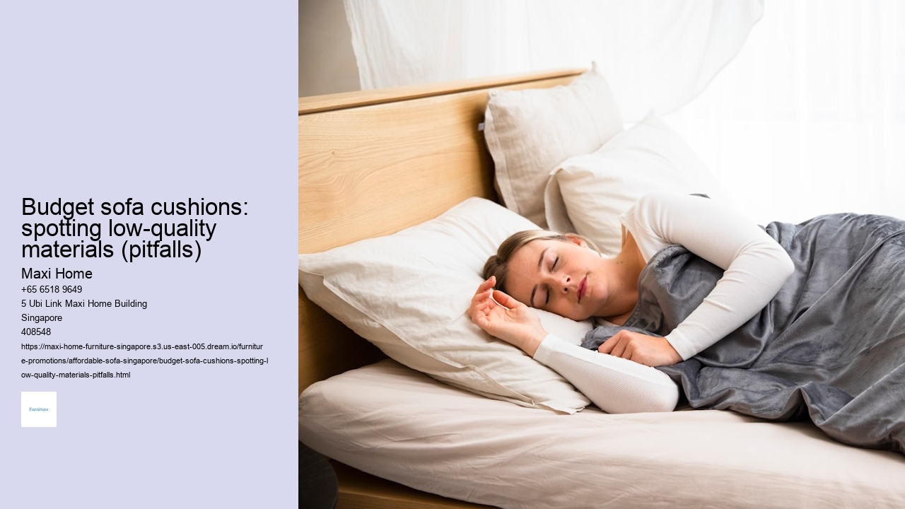 Budget sofa cushions: spotting low-quality materials (pitfalls)