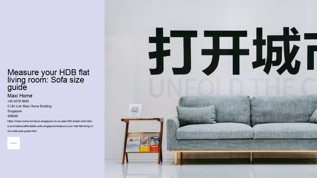 Measure your HDB flat living room: Sofa size guide