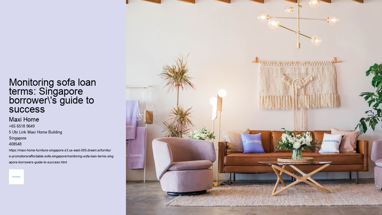 Monitoring sofa loan terms: Singapore borrower's guide to success
