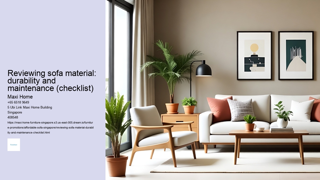 Reviewing sofa material: durability and maintenance (checklist)
