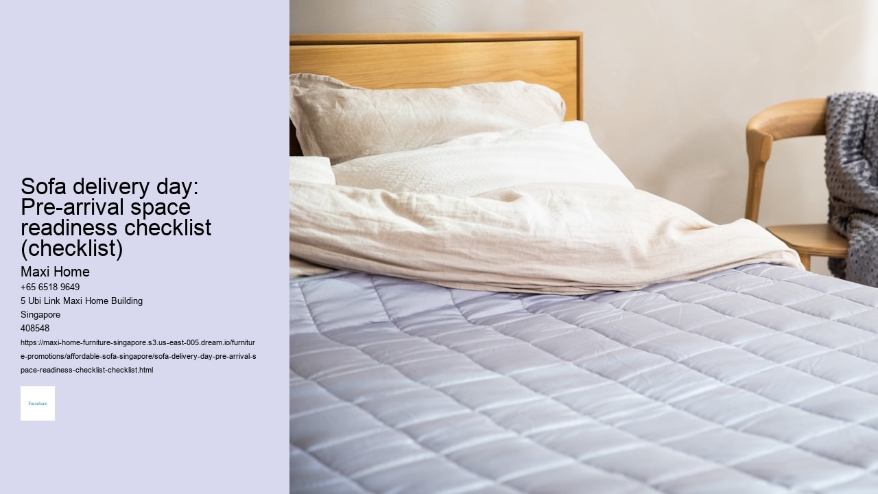 Sofa delivery day: Pre-arrival space readiness checklist (checklist)