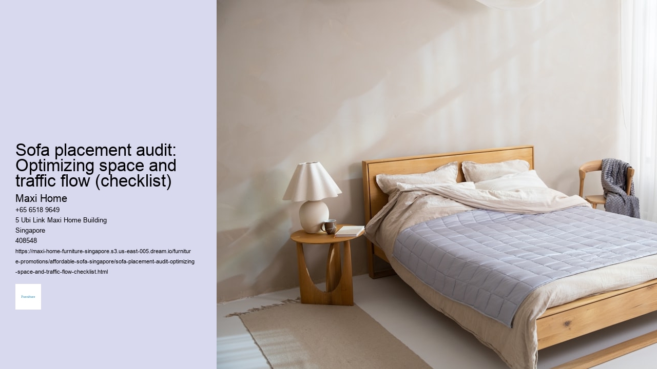 Sofa placement audit: Optimizing space and traffic flow (checklist)