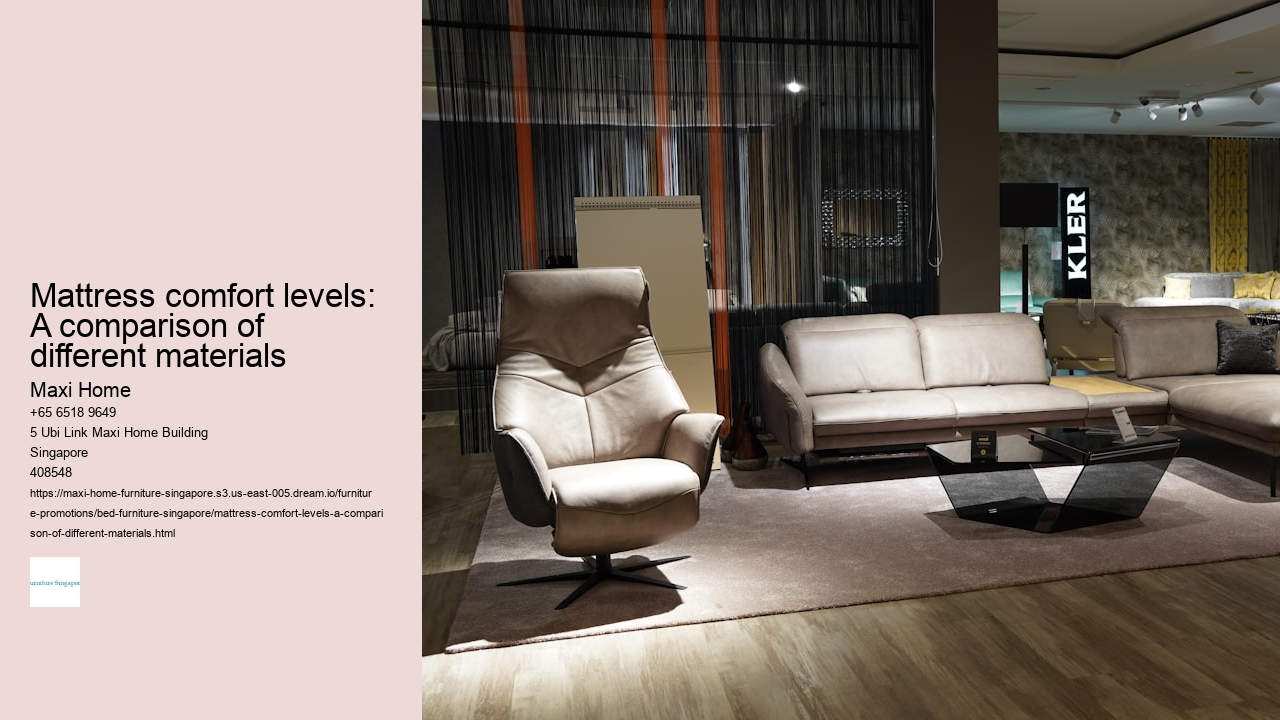 Mattress comfort levels: A comparison of different materials