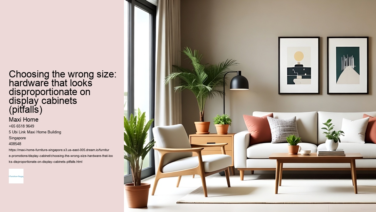 Choosing the wrong size: hardware that looks disproportionate on display cabinets (pitfalls)