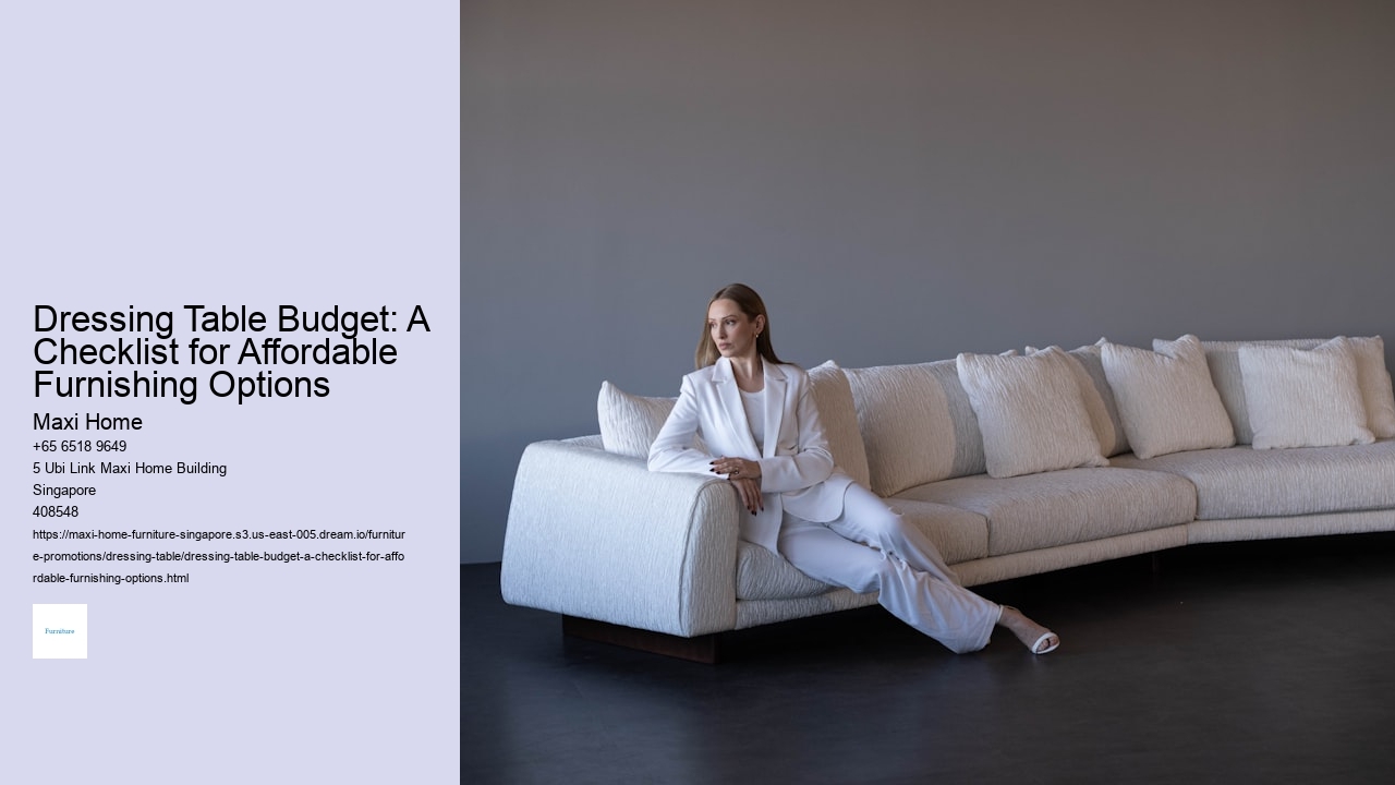 Dressing table budget: Setting realistic spending limits