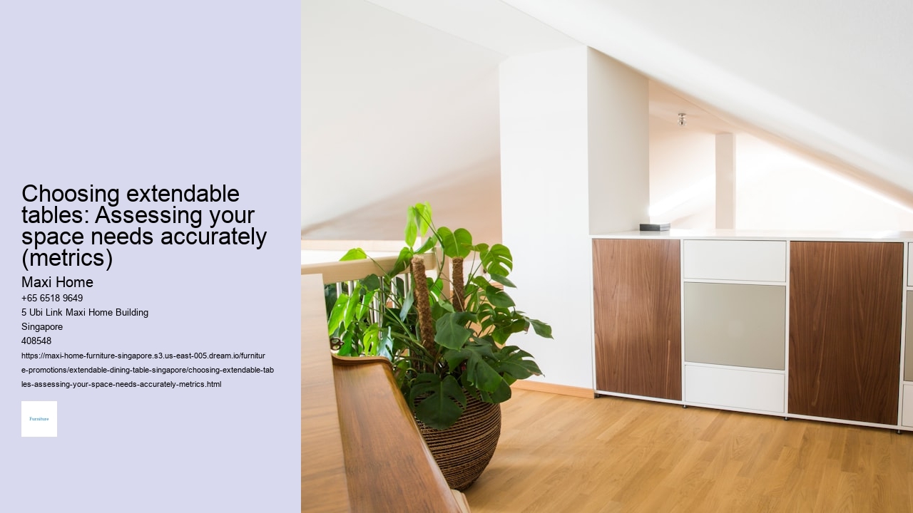 Choosing extendable tables: Assessing your space needs accurately (metrics)