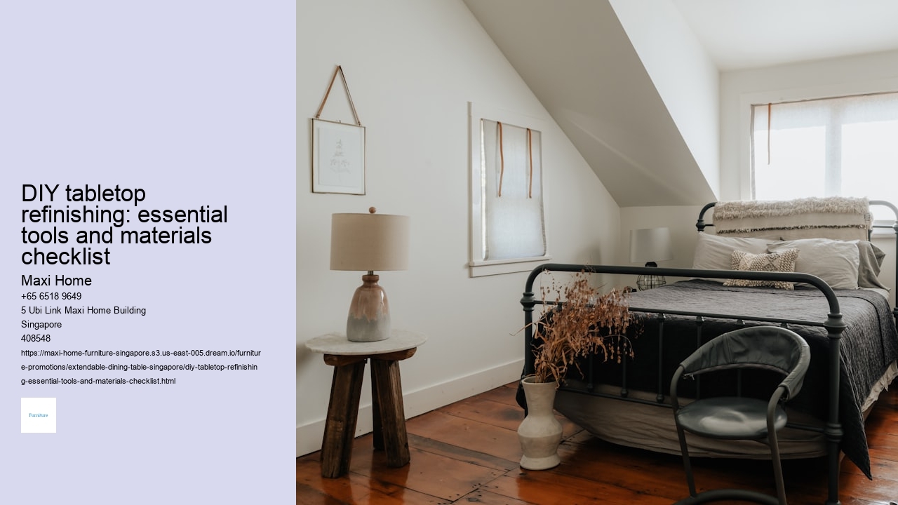 DIY tabletop refinishing: essential tools and materials checklist