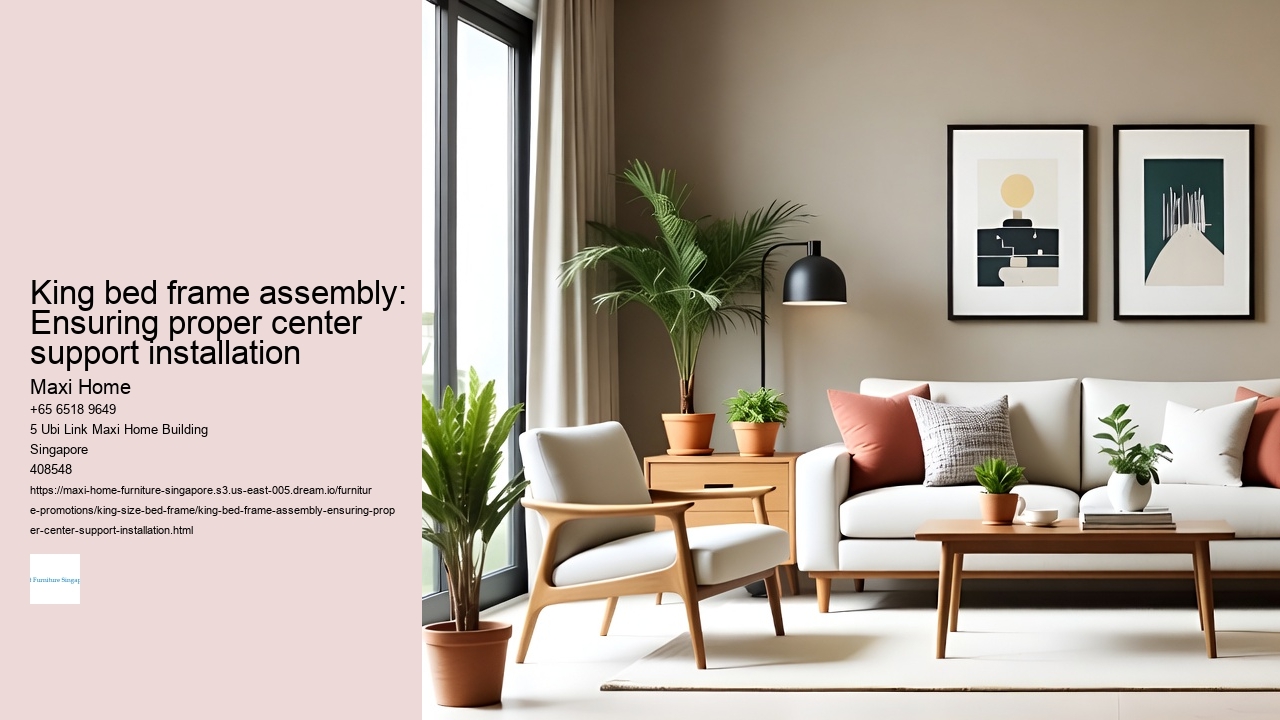 King bed frame assembly: Ensuring proper center support installation